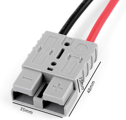 Electric Forklift Charging Plug Line High Current Connector Line Single Head Line 50A Battery Charging Line with O Ring...