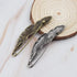 2 Pc Antique Silver Large Feather Durable Strong Metal Kilt Scarf Brooch Safety Pin...