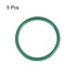 uxcell Fluorine Rubber O-Rings, 45mm OD 38mm ID 3.5mm Width FKM Seal Gasket for Machinery Plumbing, Green, Pack of 5...