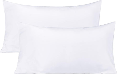 BEDSUM Microfiber King Pillowcases Set of 2, Soft Wrinkle Resistant and Easy Care Pillow Cases with Envelope Closure for Kids, 20x36 inches, White...
