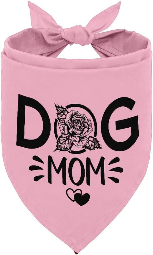 Dog Bandana, Dog Bandana, Dog Scarf Classical Pink Printing, Dog Scarf Accessories, Dog Bandana Pet Scarf, Christmas Birthday Thanksgiving Dog Mom...
