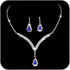 EARENT Bridal Rhinestone Jewelry Set Bride Wedding Necklace Earrings Sets Crystal Choker Necklaces Tassel Dangle Earring Costume Prom Jewelry for ...