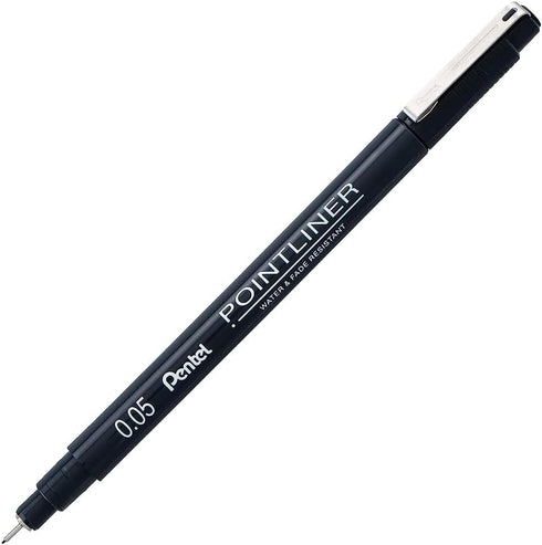 Pentel Arts Pointliner Drawing Pen, 5-Pack, Assorted Sizes, Black Ink (S20PBP5A)...