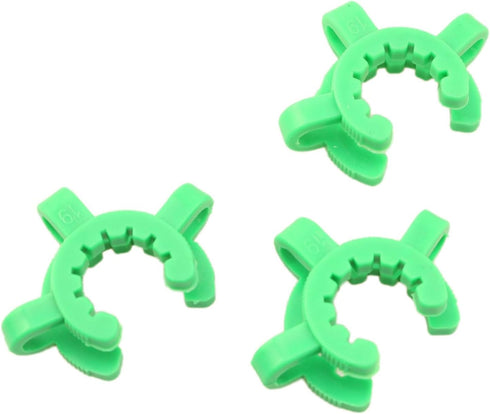 8PCS Laboratory Plastic Tube Clamp 19mm Green Ground Glass Joint Frosted Joint Standard Conical Interface Clamp Suitable for Any Scientific or Hom...