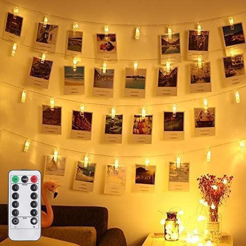 20 LED Photo Clip Starry Lights with Remote LED Fairy Twinkle Lights Home Festival Decor Lights for Christmas Party Halloween Thanksgiving Wedding...