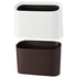 SUBEKYU 0.4 Gal Mini Countertop Trash Can, Small Desktop Garbage Can for Office, Tiny Wastebasket, Plastic, White...