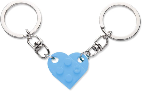 Heart Keychain Set, 2pcs Matching Heart Keychain Couple Keychains Small Heart Decorations for Party, Valentines Gift for Girlfriend Boyfriend (Lig...