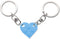 Heart Keychain Set, 2pcs Matching Heart Keychain Couple Keychains Small Heart Decorations for Party, Valentines Gift for Girlfriend Boyfriend (Lig...