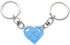 Heart Keychain Set, 2pcs Matching Heart Keychain Couple Keychains Small Heart Decorations for Party, Valentines Gift for Girlfriend Boyfriend (Lig...