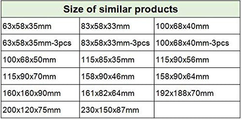 YXQ 115x85x35mm Clear Cover Junction Box Wall Hang IP65 Waterproof ABS Project Case Enclosure with Hole Cable Wire Connect Power (4.5 x 3.4 x 1.4 ...