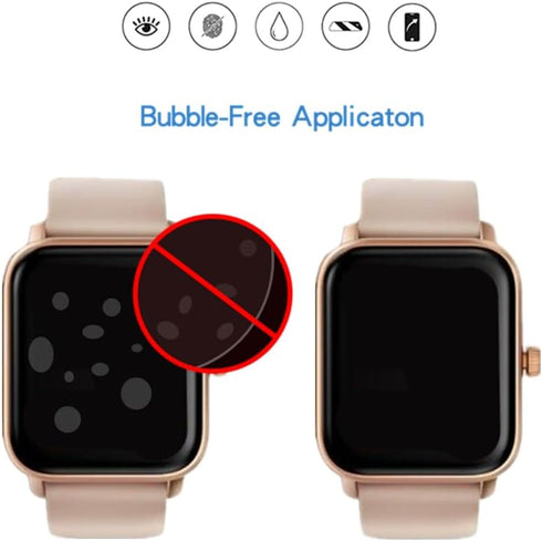 Screen Protector Compatible for KEEPONFIT 1.85'' Smartwatch IDW21, HD Full Coverage TPU Protective Film for IDW21 Smart Watch (6PCS), transparent...