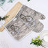 Set of Oven Mitt and Pot Holder,Oven Gloves Heat Resistance Non-Slip Surface for Kitchen BBQ Cooking Baking Grilling, Live Love Laugh Vintage Hydr...