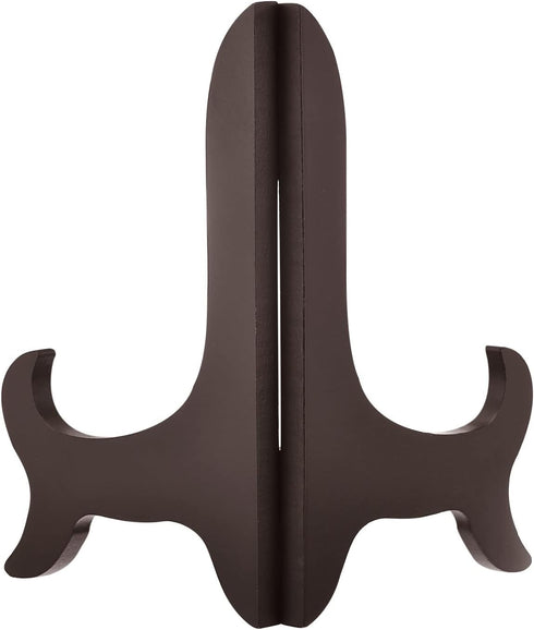 uxcell 10" Easel Plate Holder, Wooden Folding Display Stand Brown for Decorative Picture Frame...