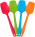 4-Piece Silicone Spatula Set 11inch Large Heat-Resistant Rubber Spatulas Baking Mixing Tool Non-Stick Flexible Seamless Spatulas with Stainless St...