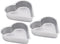 3pcs Heart Pudding Mold Cake Making Tray Heart Cake Pan Non-stick Donut Molds Bagel Molds Baking Molds Cupcake Moulds Loaf Tin Bread High-carbon S...
