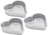3pcs Heart Pudding Mold Cake Making Tray Heart Cake Pan Non-stick Donut Molds Bagel Molds Baking Molds Cupcake Moulds Loaf Tin Bread High-carbon S...