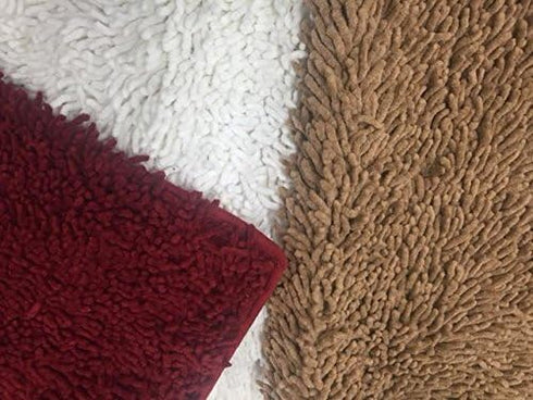 Tache Cotton Chenille High Pile Luxury Bathroom Rug Mat 20 x 32 - Soft Absorbent Shaggy All Area Carpet Rug for Bath Room tub Shower Bathmat Kitch...