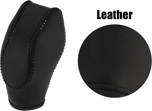 X AUTOHAUX Car Faux Leather Gear Shift Knob Cover for Ford Focus Escape Fusion Fiesta Transit Van Black...