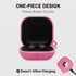 Geiomoo 2 in 1 Silicone Case Compatible with Beats Fit Pro and Air Tag, Protective Cover with Carabiner (Luminous Pink)...