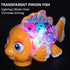 Nenekal Transparent Electric Gear Gold Fish Toddler Toys with Music & Lights. Bump and Go Technology. Perfect for Babies Tummy Time, Educational S...