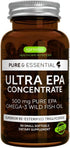 Pure & Essential Ultra Pure EPA Omega-3 Concentrate 500 mg, Wild Fish Oil, rTG, 90 Small Softgels...