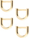 Artibetter D-Rings Screw in Shackle Horseshoe U Shape D Ring DIY Leather Craft Purse Keychain Accessories for Strap 2cm (Gold)...