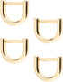 Artibetter D-Rings Screw in Shackle Horseshoe U Shape D Ring DIY Leather Craft Purse Keychain Accessories for Strap 2cm (Gold)...