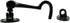 Renovators Supply Manufacturing Door Latch Lock 4.5 in. Black Wrought Iron Swivel Style Hook and Eye Latch for Door with Mounting Hardware...