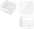 25 Packs Small Square Containers Case Organizer with Hinged Lids Clear Plastic Beads Storage Box for Jewelry, Pills, Crafts (2.17" 2.17" 0.8")...
