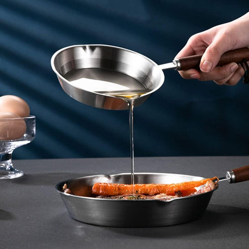 UPKOCH Small Egg Pan Frying Pan Skillet Non Stick Fry Pan Egg Pan Mini Omelet Pans Stainless Steel Pancake Maker Cookware Chef Pan Kitchen Oil Hea...