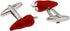 Spicy Chili Red Hot Pepper Chef Cook Pair Cufflinks in a Presentation Gift Box & Polishing Cloth...