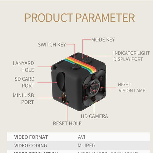 Spy Camera Hidden Camera, Portable Tiny Rechargeable Battery Powered HD 1080P Mini Camera, Night Vision Motion Activated Micro Digital Body Nanny ...