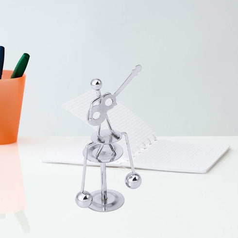 Veemoon Perpetual Motion Desktop Ornament Metal Balance Decoration Small Physics Decor Perpetual Motion Machines Energy Desk Mini Iron Art Decor f...