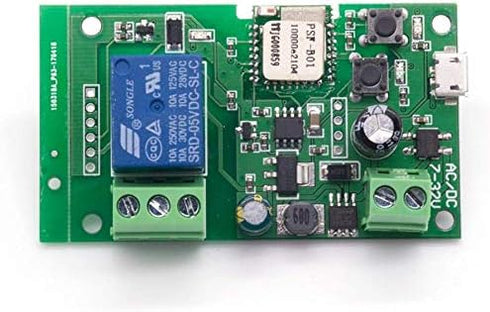 wireless jog relay momentary/self-locking switch module DIY smart home remote control wifi relay switch Ewelink App compatible with Alexa Echo Goo...