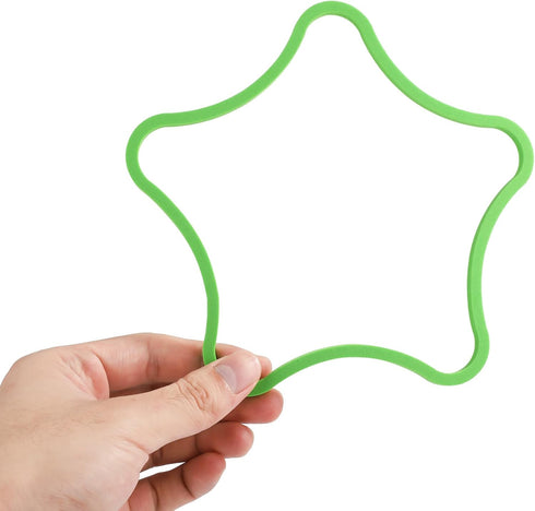 5pcs Aquarium Floating Plant Rings, Star-Shaped Fish Feeding Rings Foam Fish Tank Plant Corral Duckweed Isolation Circle Keep Plants in Place (Gre...