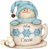 Snowman Cocoa Cup Metal Die Cuts, Christmas Snowman Cup Metal Cutting Dies Cut Stencils Card Paper Craft DIY Template Metal Cutting Dies Album Emb...