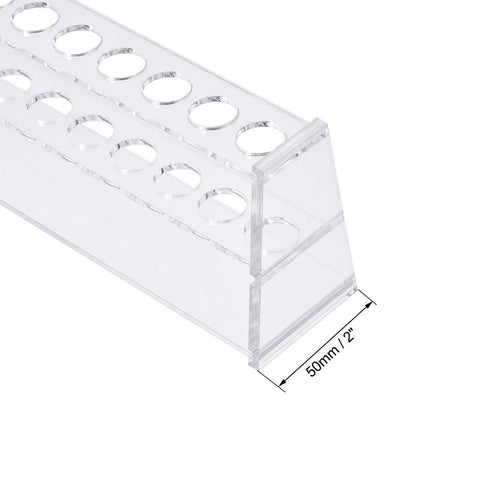 uxcell Acrylic Test Tube Holder Lab Stand Rack 12 Wells for 10ml Centrifuge Tubes Clear...