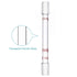stonylab Glass 14/20 Straight Laboratory Adapter, Borosilicate Glass 30 mm Between Two 14/20 Ground Inner Standard Taper Joints for Laboratory Lab...
