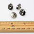 4-pcs 14mm Austria Crystal1122 Rivoli Button with Shank, SW-1122BT (Black Diamond)...