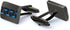 Mr.Van Men's Carbon Fiber Cufflinks Set Handcrafted Rhodium Plated Cuff Links for Business Wedding...