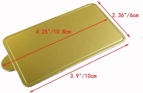 100-Pack Mini Cake Base Boards, Gold Mousse Cake Cardboard Set, Ideal for Dessert Buffet, Wedding, Parties, Catering Supplies (mixing set)...