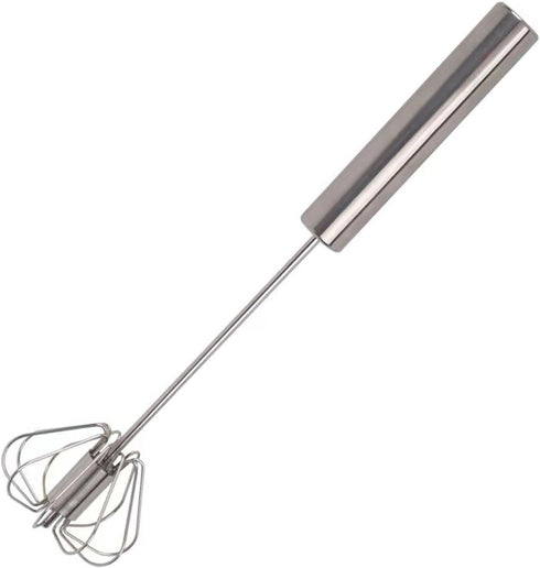 Stainless Steel Egg Beater, Hand Mixer Hand Push Mixer Manual Egg Beater Semi-automatic Mixer Press Mixer Kitchen Tools for Mixing and Whipping...