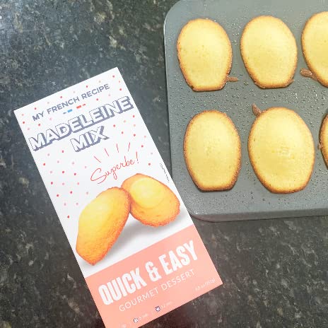 My French Recipe Madeleine baking mix, 8.8 Ounce - Bake Authentic French taste Madeleines! French Gourmet food Cake Mixes Great for Small Gift or ...