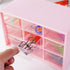9 Mini Drawer Sticker Storage Organizer, Small Drawer Organizer for Desk, Plastic Desktop Drawer Organizer Removable, Teacher Toolbox for DIY Art ...