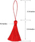 Makhry 8pcs 16cm/6.28 inches Cute Chunky Tassels Soft Elegant Handmade Silky Floss Tassels with 2.75 Inch Cord Loop and Chinese Knot for Woman Ear...