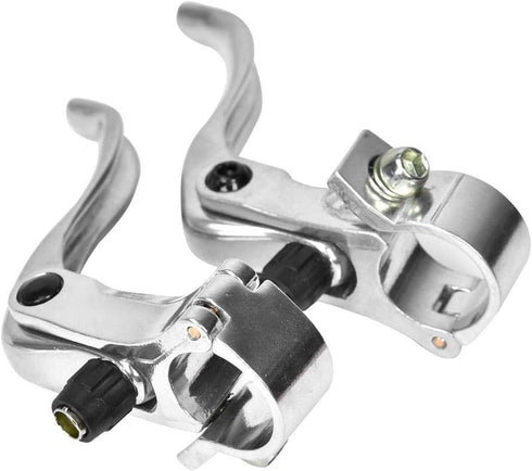 ZJchao Bike Brake Lever, 1Pair 24mm Aluminum Alloy Handlebars Bar Handle Mountain Cycling Accessory Great for Single Speeds Fixed Gear Use(#2)...