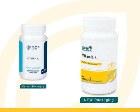 Klaire Labs Vitamin K2-50 Micrograms as Menaquinone-7 MK-7, No Soy, Gluten or Dairy (60 Capsules)...