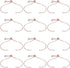 1 Box 12Pcs Slider Chain Bracelets Adjustable Slider Bracelet Brass Extender Chains with Rhinestone Ball End Rose Gold Slider Bracelet Findings fo...