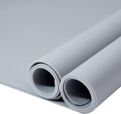 wellhouse Extra Large Mulitpurpose Silicone Nonstick Pastry Mat Countertop Protector Heat Resistant Nonskid Table Mat (23.6by15.7 Inch, Gray)...