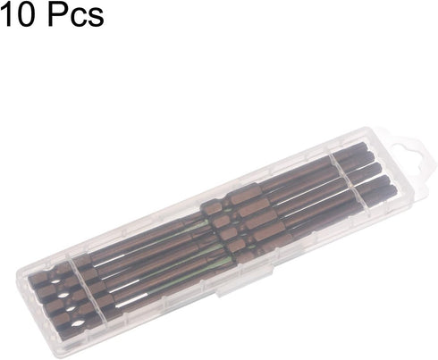 10pcs T27 Torx Bit 1/4" Hex Shank 3" Length Magnetic Security Star Screwdriver Power Tool, Red...